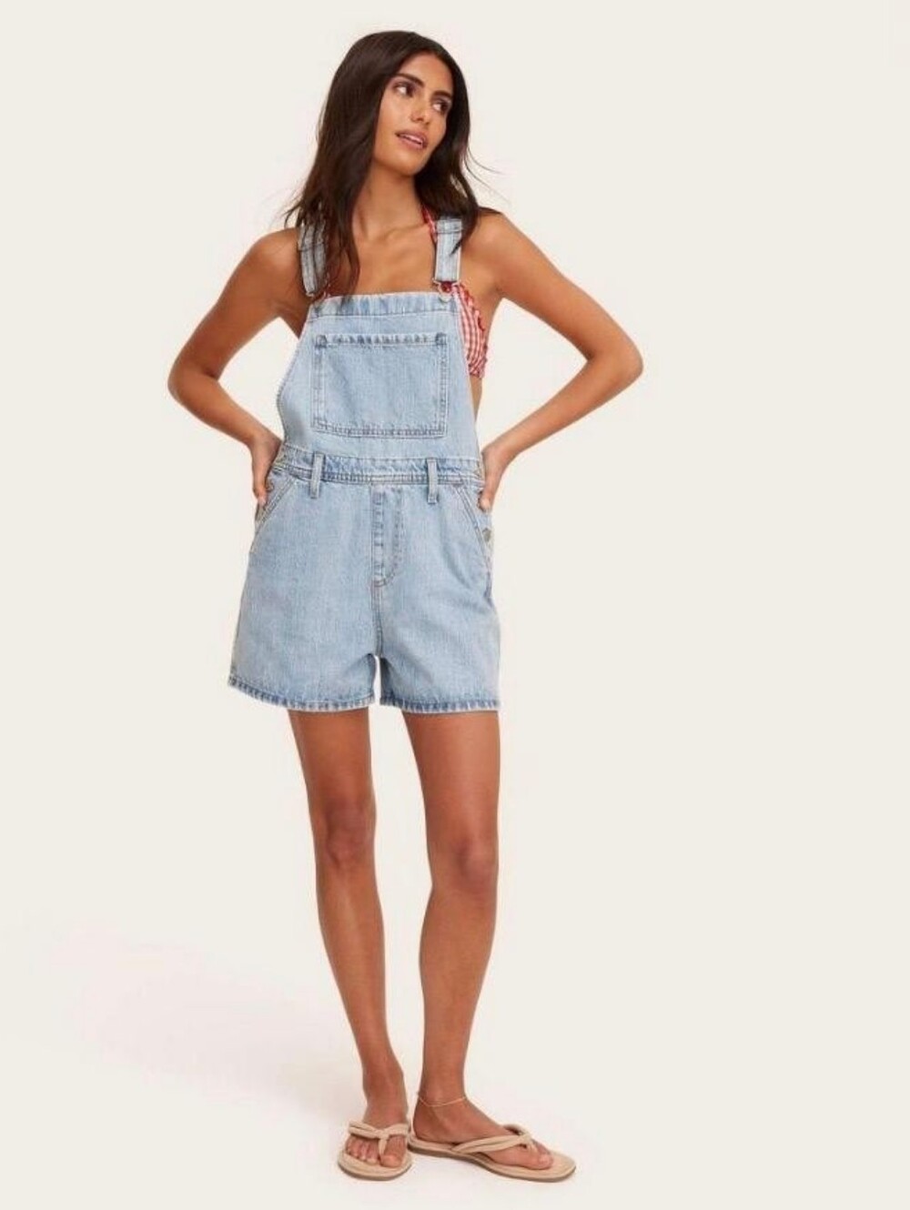 Parke Target Light Wash Blue Denim Shortalls